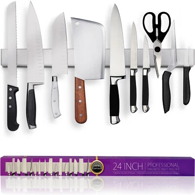 24 Inch Heavy-Duty Magnetic Knife Holder For Wall (Large Size) | Knife Bar - Image 1 of 4