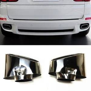 Für BMW X5 2008-2013 2012 Endrohre Auspuffblende Auspuff Tips Auslaufrohr Neu 2X - Picture 1 of 7