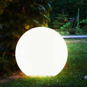 Kugellampe Solarleuchte Stecklampe Außenleuchte LED weiß Erdspieß Garten D 30 cm - Bild 1 von 12