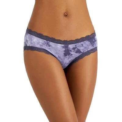 Jenni Women's Lace Trim Bikini Underwear Purple Tiedye Panty NWT Size Large - Image 1 of 4