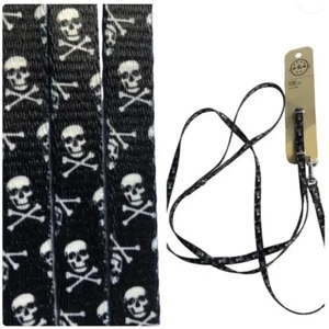 Bond & Co. Calavera Cruzada Correa Delgada Plomo para Perros Pequeños 6 ft - Imagen 1 de 2