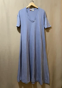 NWOT Free People Beach Women Short Sleeve 100% Cotton Knit Midi Dress SZ XS Blue - Picture 1 of 12