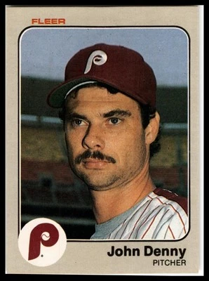 1983 Fleer #158 John Denny - Image 1 of 2