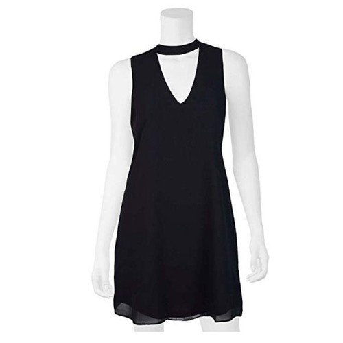 Womens Juniors A. Byer Sleeveless V-Neck Back Dress Med Chiffon NWT