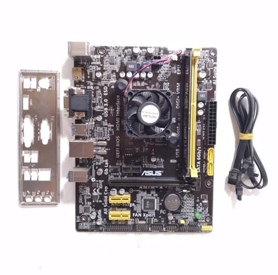 Asus AM1M-A Motherboard w/AMD Athlon 5350, 8GB RAM, IO Shield  #0221 - Image 1 of 4