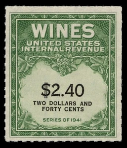 SCOTT #RE153 - $2.40 WINE STAMP - F-VF UNUSED - Picture 1 of 2