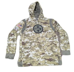 Pittsburgh Steelers 2021 Nike Salute To Service Digital Camo Hoodie Size XXL NFL - Picture 1 of 9