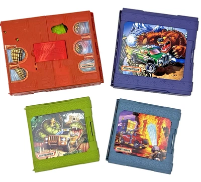 Mattel Matchbox Pop-Up Fold 'N Go Playsets Lot of 4 Vintage Sets - Image 1 of 4