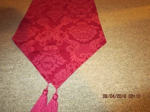 RED TABLE RUNNER--SWIRL DESIGN--84" X 14"---#R41-7 - Picture 1 of 24
