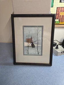 P. Buckley Moss Winter Skating ‘92 Signed Numbered 658/1000 Framed Lithograph - Picture 1 of 8