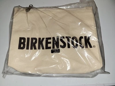 De Colección BIRKENSTOCK Birkpack Mochila Beige Rayas Bolso de Mano Cincha Algodón Lona NUEVO Foto 1 de 4