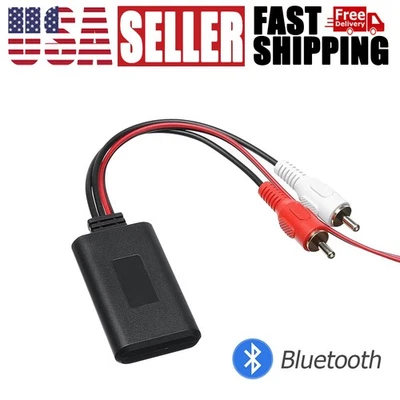 Bluetooth AUX Receiver Car Audio Stereo Module 2 RCA Interface Cable Adapter - Image 1 of 4