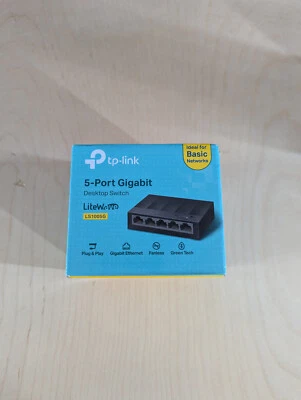 TP-LINK LiteWave LS1005G 5-Port Gigabit Desktop Switch - Schwarz - Bild 1 von 3