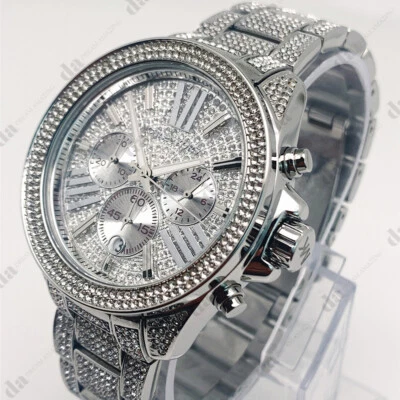 New Michael Kors MK6317 Wren Silver Dial Crystal Glitz Analog Women's Watch - Image 1 of 4