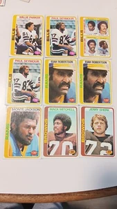 1978 TOPPS VINTAGE NFL FOOTBALL ASSORTED NINE (9) CARD LOT AS PICTURED - Picture 1 of 2