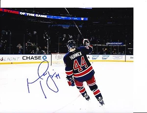 NEW YORK RANGERS MATT HUNWICK SIGNED STAR OF GAME 8X10 - Picture 1 of 1