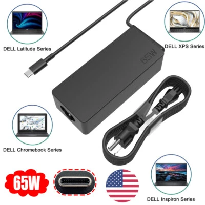 For Dell 65W 45W USB C Slim Laptop Charger fit Latitude 5420 5540 5520 7420 5440 - Image 1 of 4