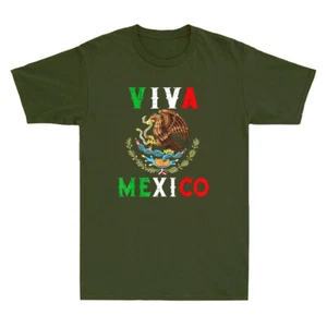 Mexican Independence Day Mexico Eagle Mexico Viva Mexico Vintage Men's T-Shirt - Picture 1 of 8