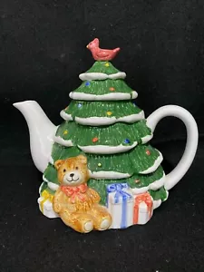 Vintage Otagiri, Japan Ceramic Christmas Tree Tea Pot design by M.A. Baker - Picture 1 of 11