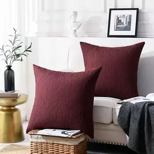 MarCielo 2 Pack Euro Sham Covers Euro sham 26x26,Grey/White - Picture 1 of 14