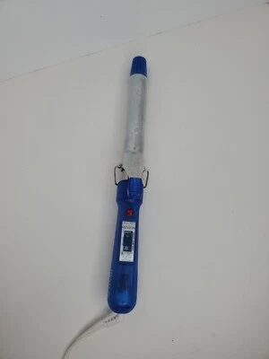 Revlon Hair Curling Iron Model RV277 3.5" Barrell Blue & Silver *WORKS* - Image 1 of 3