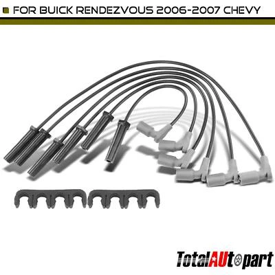 Novo conjunto de fios de vela de ignição 6 peças para Buick Rendezvous 06-07 Chevrolet Equinox Saturn - Imagem 1 de 4