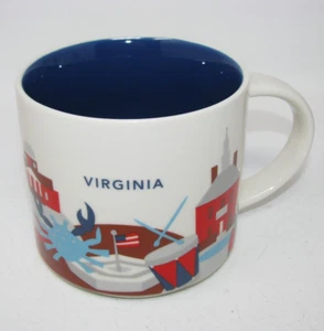 Taza de café Starbucks Virginia You Are Here YAH de gran tamaño 14 oz retirada 2015 - Imagen 1 de 5