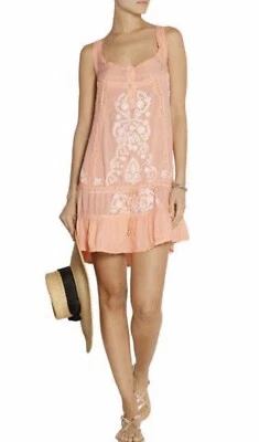 Vestido Melissa Odabash Jaz Bordado Melocotón Cubrir M Foto 1 de 4