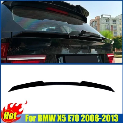 Rear Trunk Lip Middle Spoiler Wing Fit For BMW X5 E70 2008-2013 Glossy Black — 第 1/4 张图片