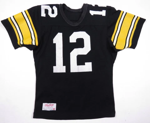 Vintage 70s Terry Bradshaw Pittsburgh Steelers Rawlings NFL Football #12 Jersey Cover