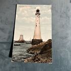 Vintage Postcard Eddystone Lighthouse 1909 Au