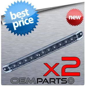 2Pc New Amber Clear LED Light Truck Trailer Boat Turn Tail Identification I.D. B - Picture 1 of 1
