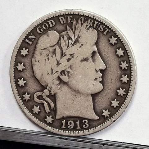 1913 Barber Half Dollar - Fine Details, Old Clean (49886-L) Cover