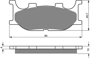 Brake Disc Pads Front Goldfren For Italjet Jupiter 250 2001 - Picture 1 of 2