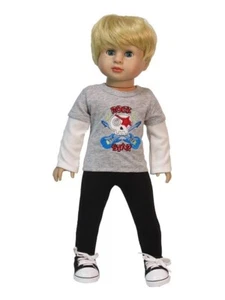 Rockstar Outfit Fits 18" American Boy Girl Doll Clothing - Picture 1 of 2