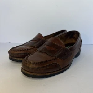 Cole Hann Feathercraft Grand Penny Loafer Grain/Briar Mens Size 9.5 M Slip on Bx - Picture 1 of 11