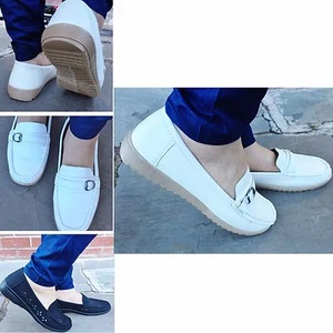 New Women Ladies Loafer Moccasin Casual Smart Work Office Shoes Pumps Size 3-8 - Picture 1 of 11