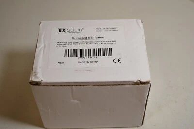 U.S. Solid 1/2" NPT Motorized Ball Valve 9V 12V 24V AC/DC 3-Wire Brass - Image 1 of 4