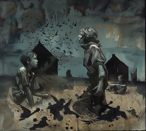 Original Art Surreal Giclee, signed by Norm Goodwin, 17x22 “Nostalgia” - Picture 1 of 3