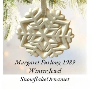 Margaret Furlong 1989 Snowflake Winter Jewel Christmas Ornament Retired W/box - Picture 1 of 5