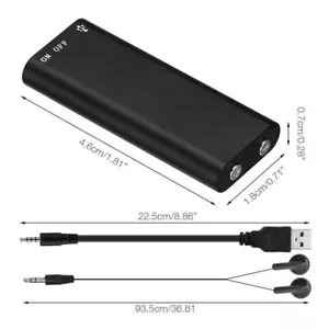 8GB Mini Spy Hidden Audio Recorder Voice Listening Device 96 Hours Bug Recording - Picture 1 of 11