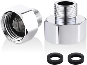 Reducer Faucet Adapter, G1/2" Female to 3/8" Male Compression Pipe Fitting, Bras - Picture 1 of 12