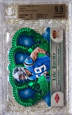 2012 CROWN ROYALE GREEN /50 LUKE KUECHLY RC BGS 9.5 POP 1 BEAUTY - Image 1 of 2