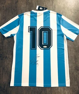 ️🔥Diego Maradona signed Argentina LE COQ Shirt Jersey Maglia✍️ COA Luxus 🔥 - Bild 1 von 21
