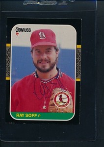 1987 Donruss #631 Ray Soff Cardinals Signed Auto *49805
