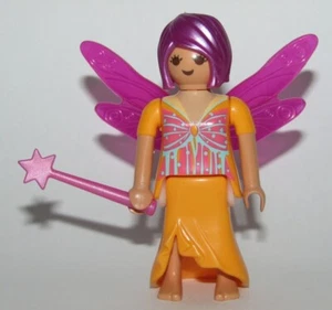 Playmobil Magic Fairy w/ orange dress & pink wings - C22 - Picture 1 of 4