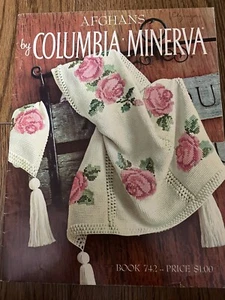 Afghans by Columbia Minerva Book 742 Patterns Knit & Crochet - Picture 1 of 6