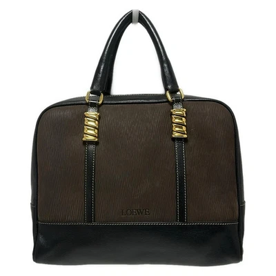 Auténtico Bolso de Mano LOEWE Velázquez - Marrón Oscuro Negro Cuero Nobuck Foto 1 de 4