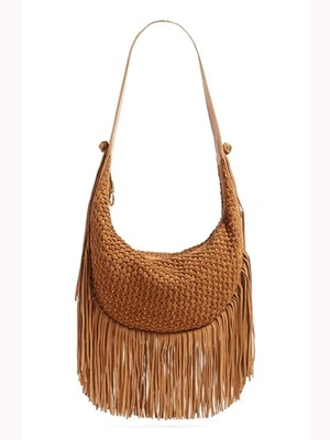 Женский коричневый замшевый ремешок с бахромой ELIZABETH AND JAMES - Изображение 1 из 4