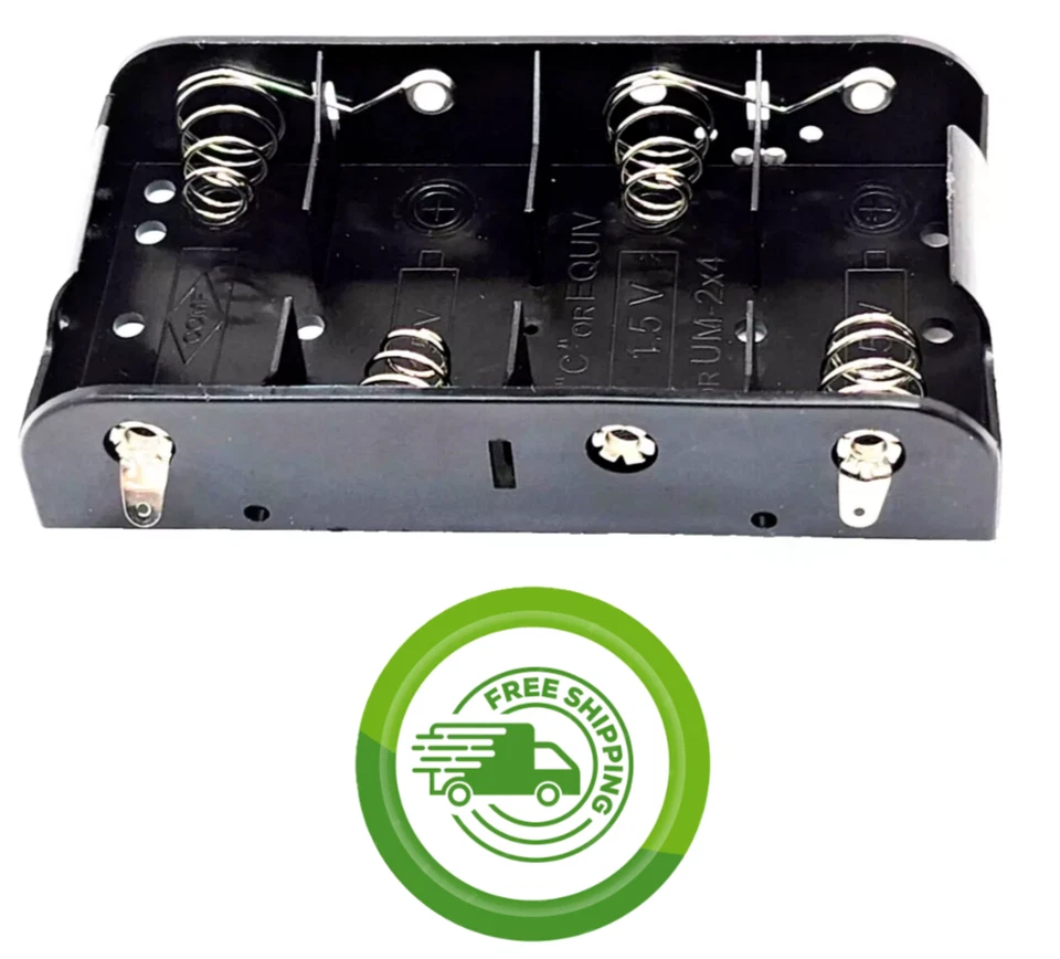 4xC Cell Battery Holder w/ Solder Lug -(UM-2) - 6V - Philmore BH242 SHIP